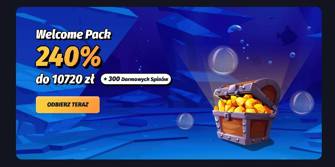 Winshark casino welcome bonus 240% up to 10720 PLN